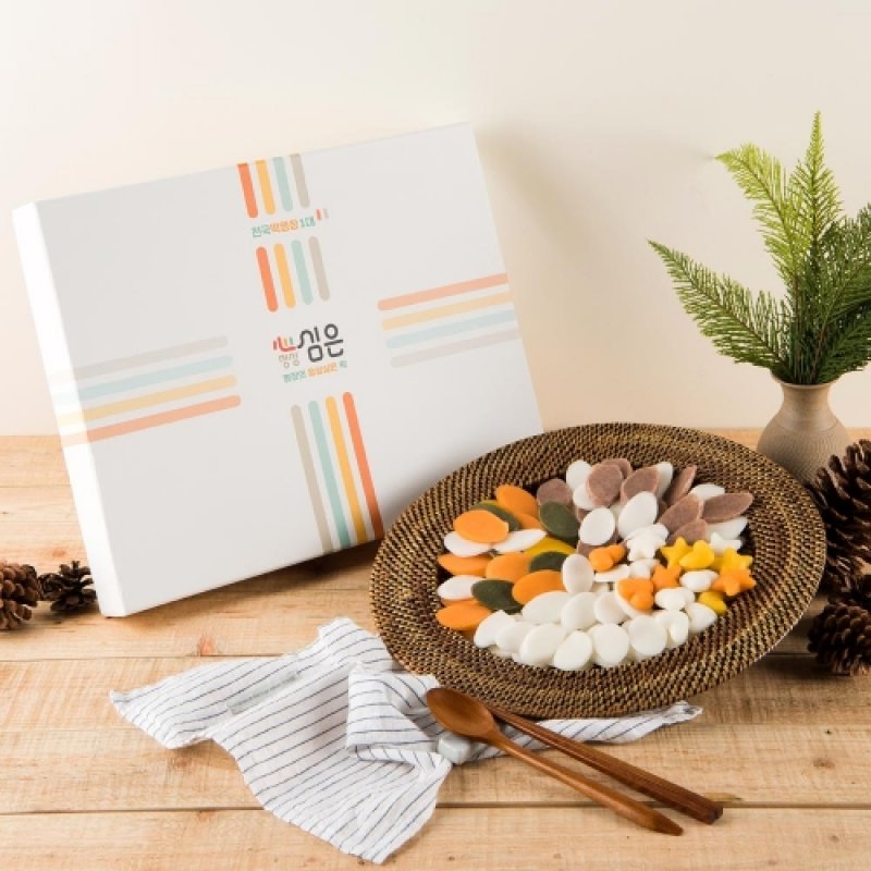 (설특가전)심은솜씨 선물세트 떡국4호 (흰떡국400gx2, 파프리카 떡국 400gx5)